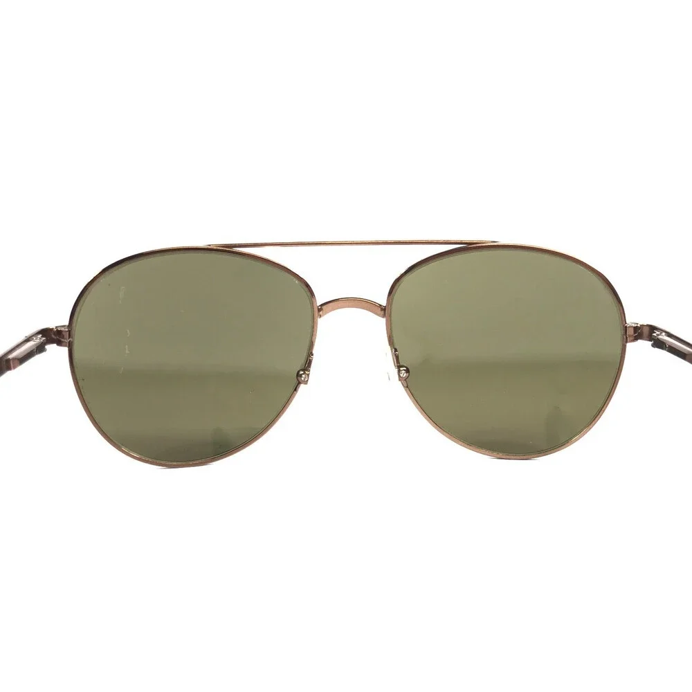See Sunglasses 7858 093 Polished Brown Aviator Frames with Green Mirrored Lenses